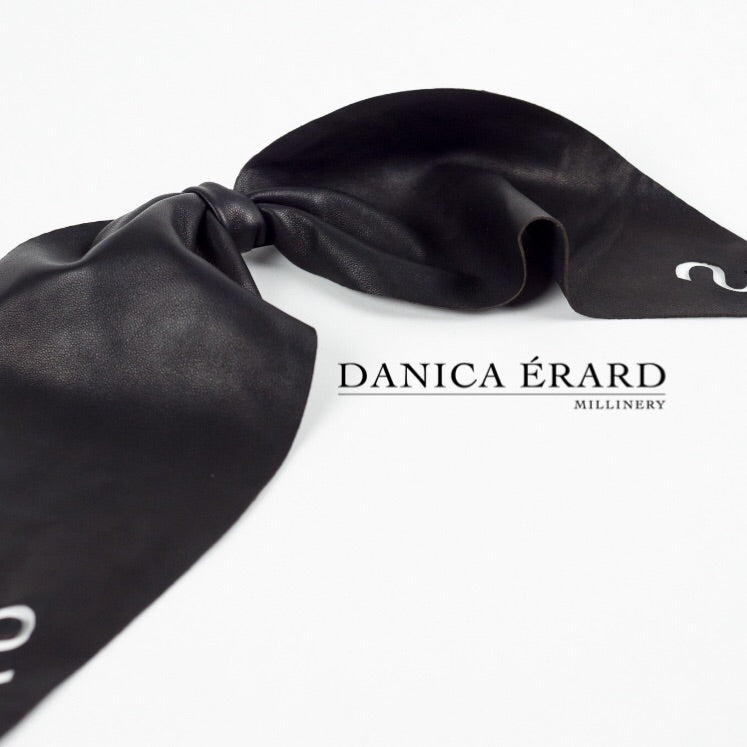 LEATHER HAIR BARRETTE