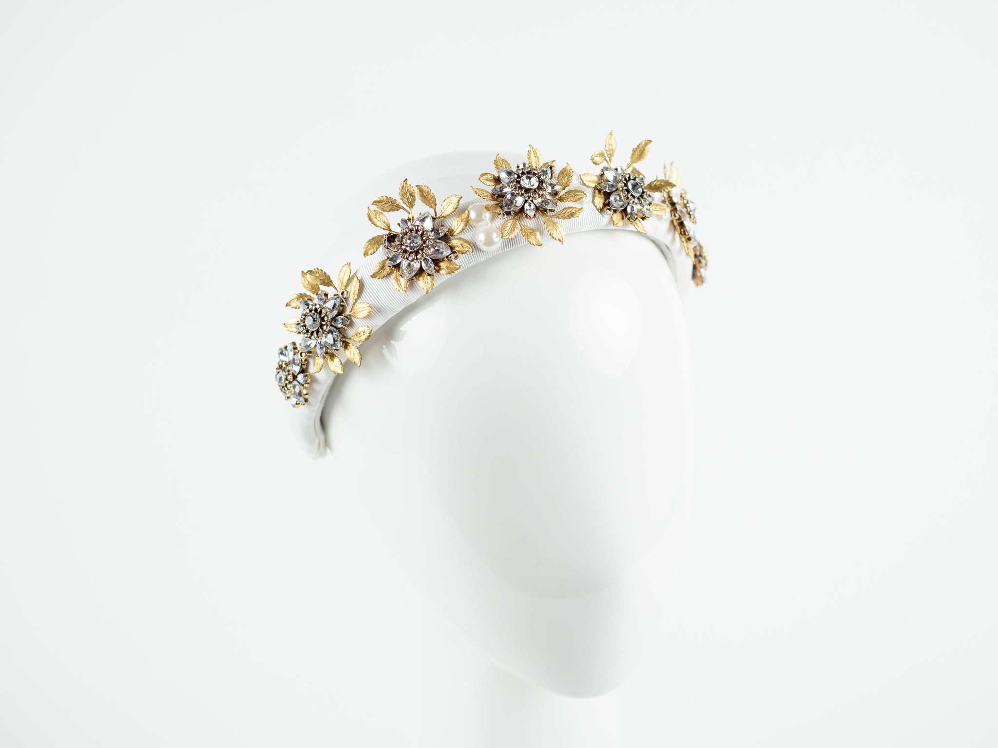 CRYSTAL PEARL EMBELLISHED HEADBAND