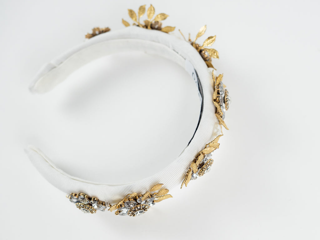 CRYSTAL PEARL EMBELLISHED HEADBAND