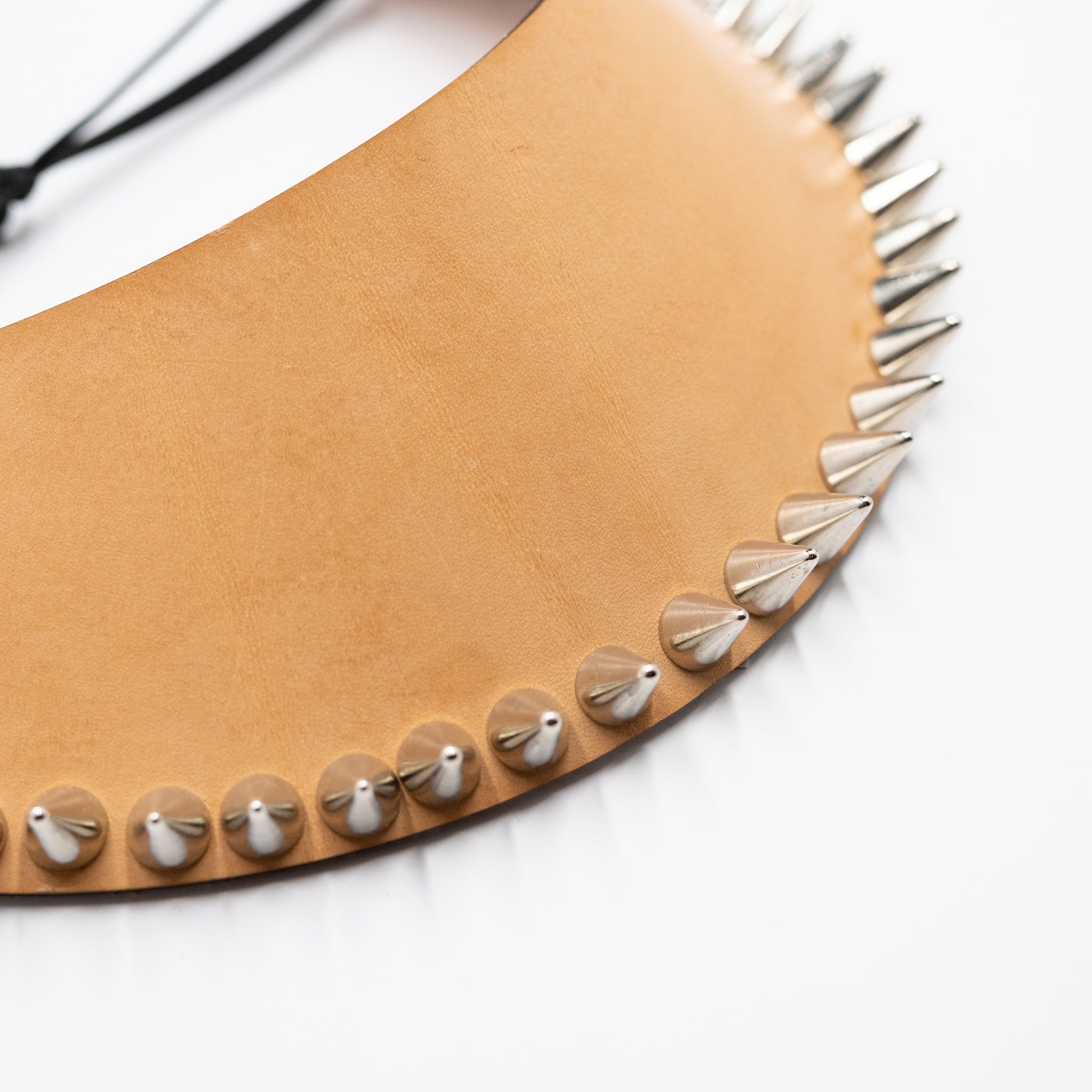 STUDDED LEATHER HALO / VISOR