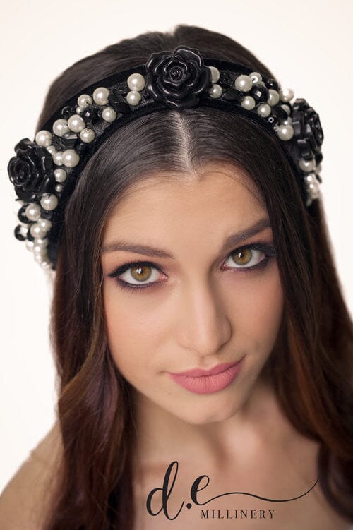 "CHANEL DREAMING'' BEADED HALO Headpiece demillinery