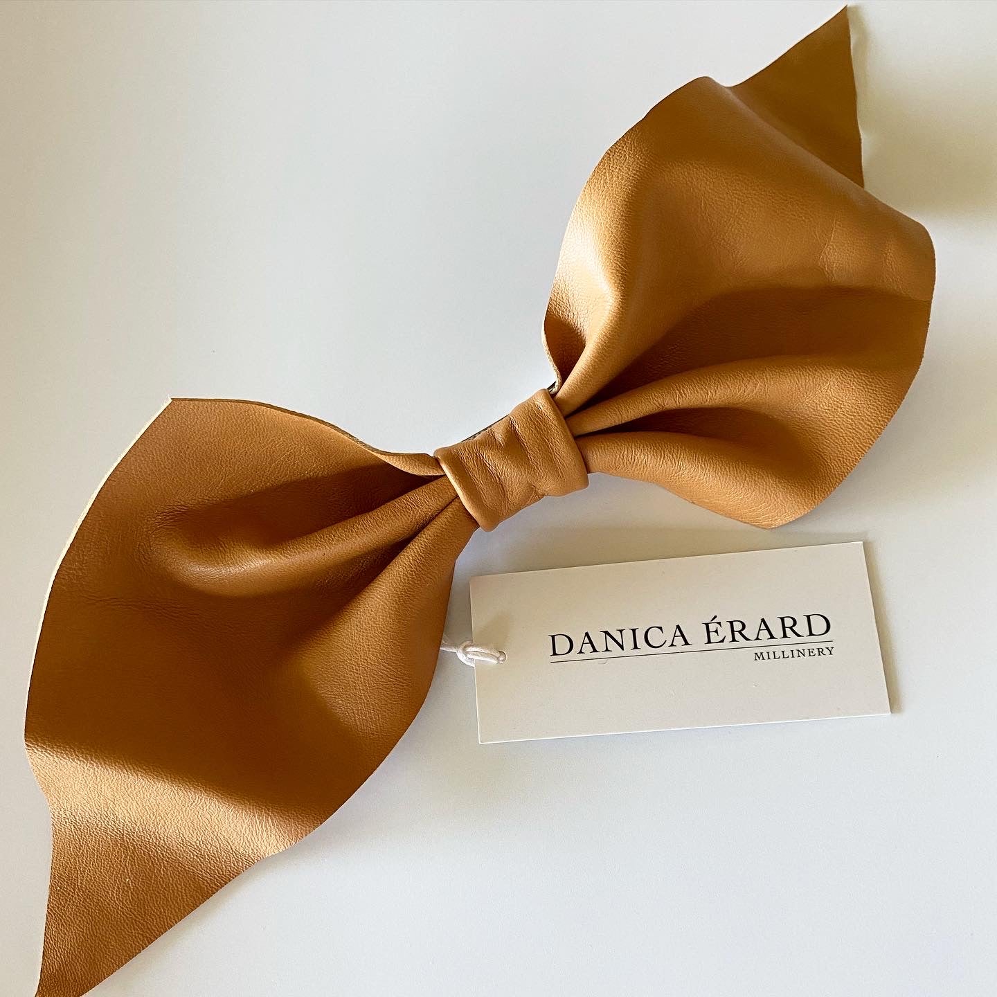LEATHER BOW BARRETTE (2 Styles )