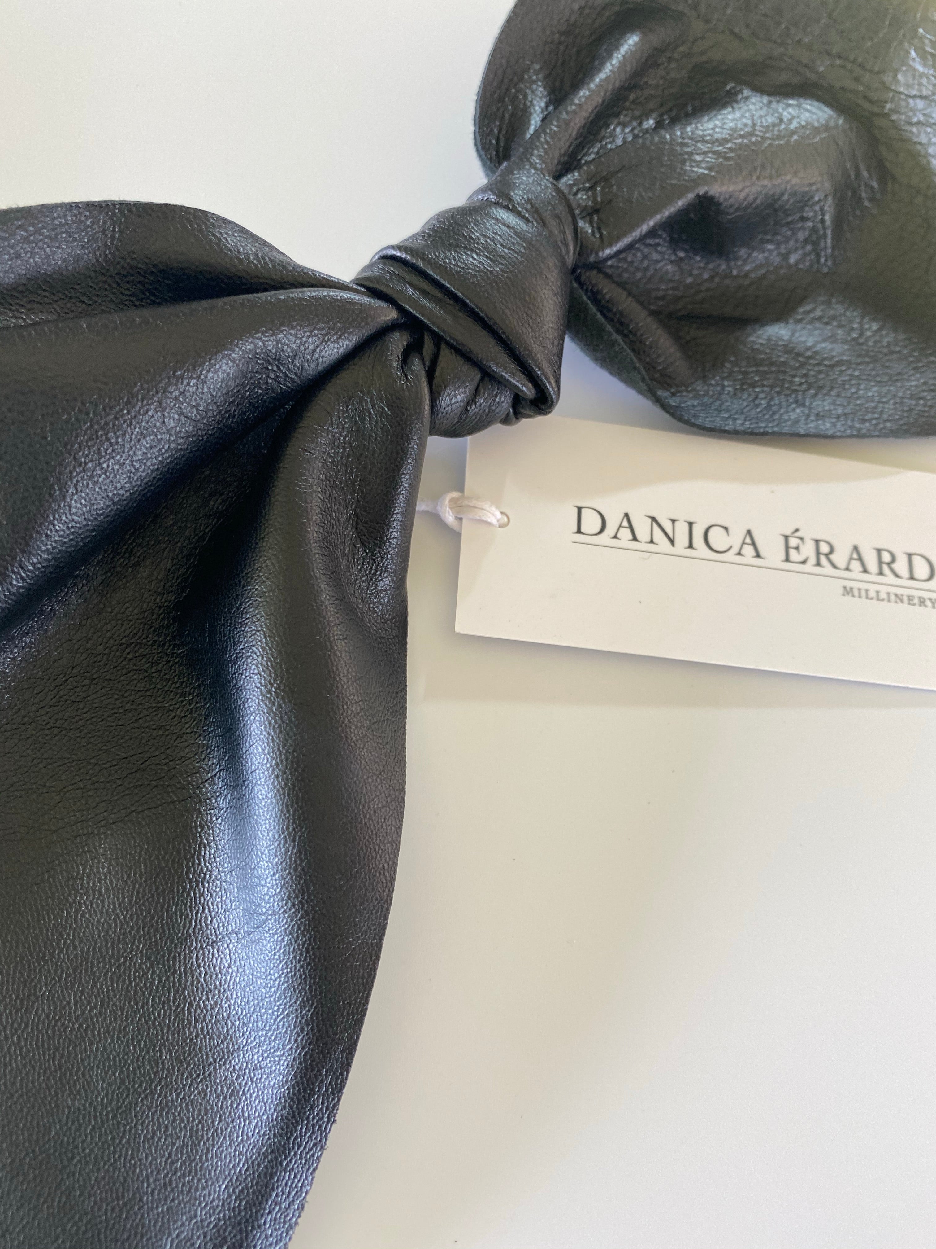 LEATHER BOW BARRETTE (2 Styles )