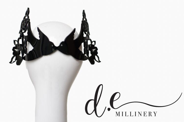 PARTRIDGE LOVE BIRDS HEAD PIECE Headpiece demillinery